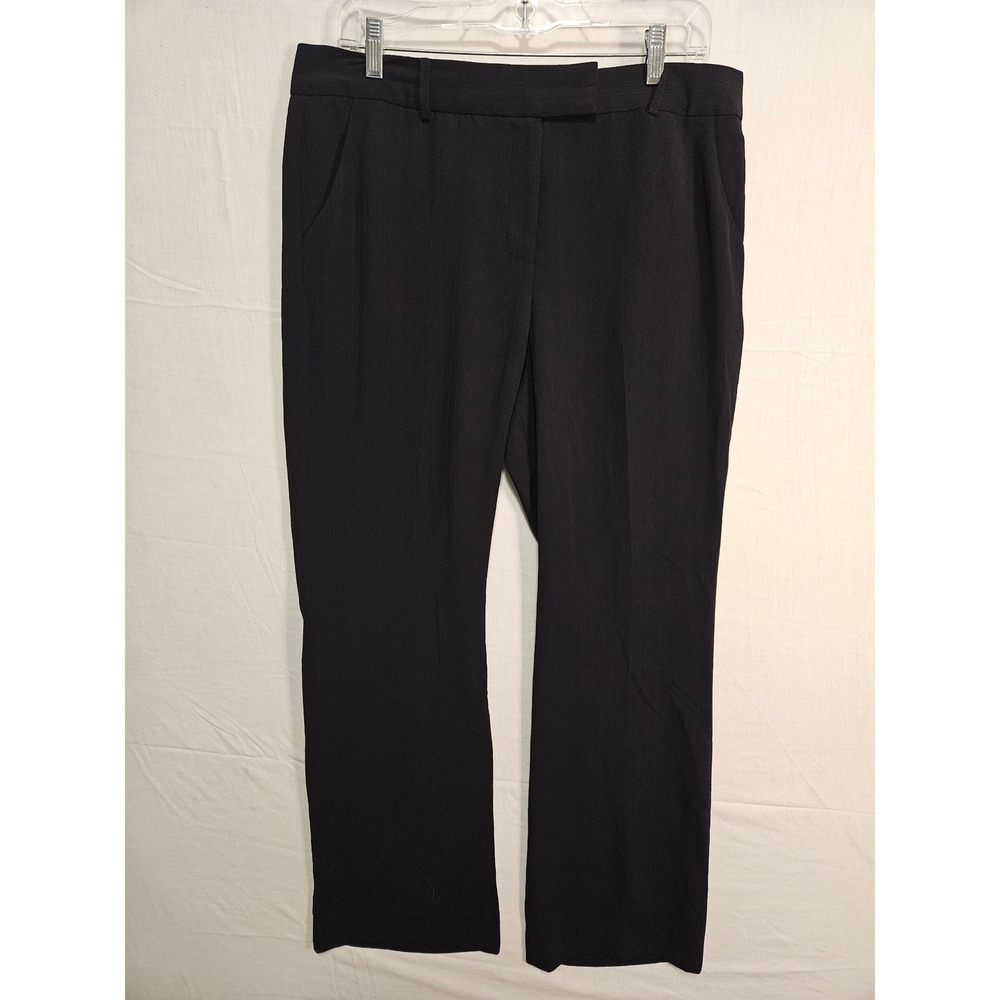 Anne Klein Suit Womens Black Pinstripe Straight Leg Dress Pants Size 12 DD167F07
